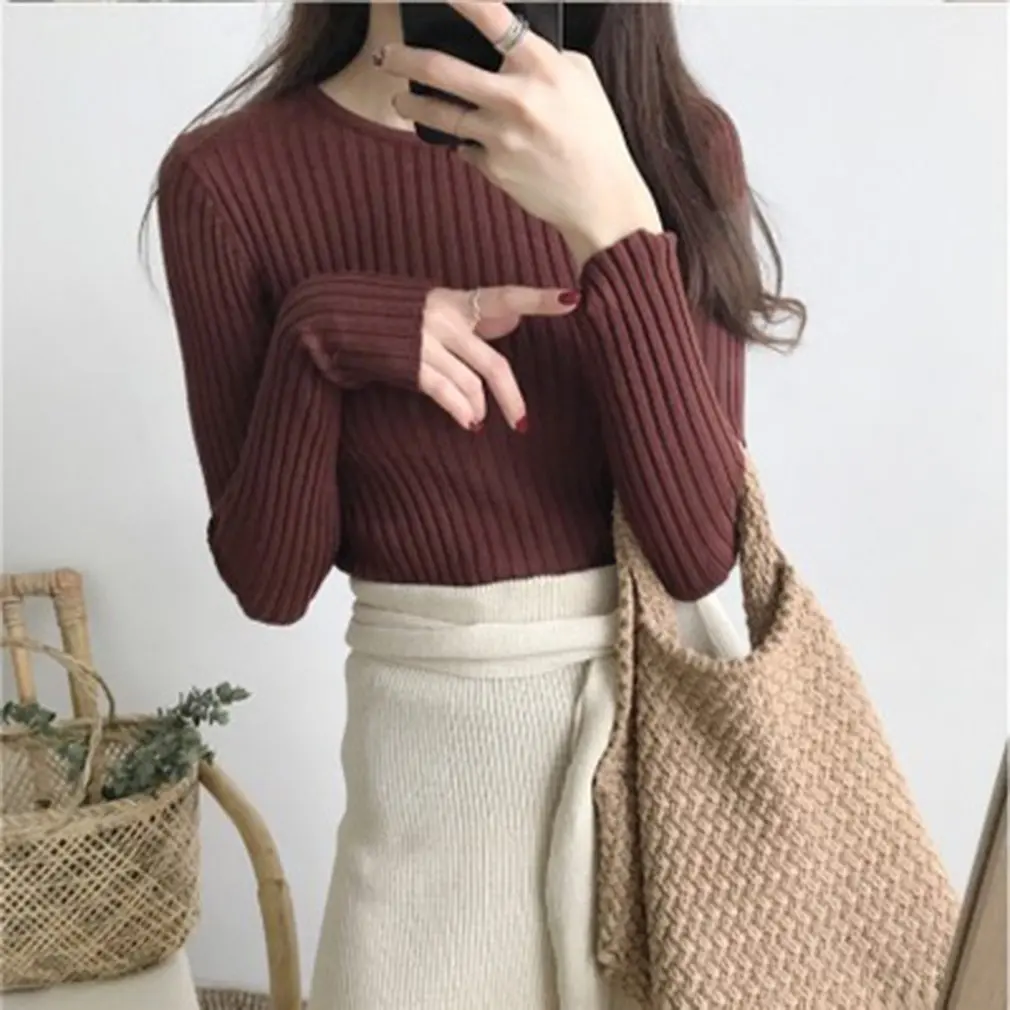 Sweater Round Neck Long-Sleeved Slim-Fitting Tight Warm Bottoming Shirt All-match Tide Slim Sweaters For Autumn And Winter New
Sweater Round Neck Long-Sleeved Slim-Fitting Tight Warm Bottoming Shirt All-match Tide Slim Sweaters For Autumn And Winter New