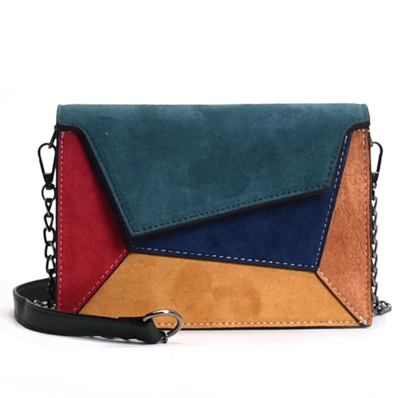 

4PCS/LOT Fashion Leather Patchwork Women Messenger Bag Female Chain Strap Shoulder Bag Small Criss-Cross Ladies Flap Bag