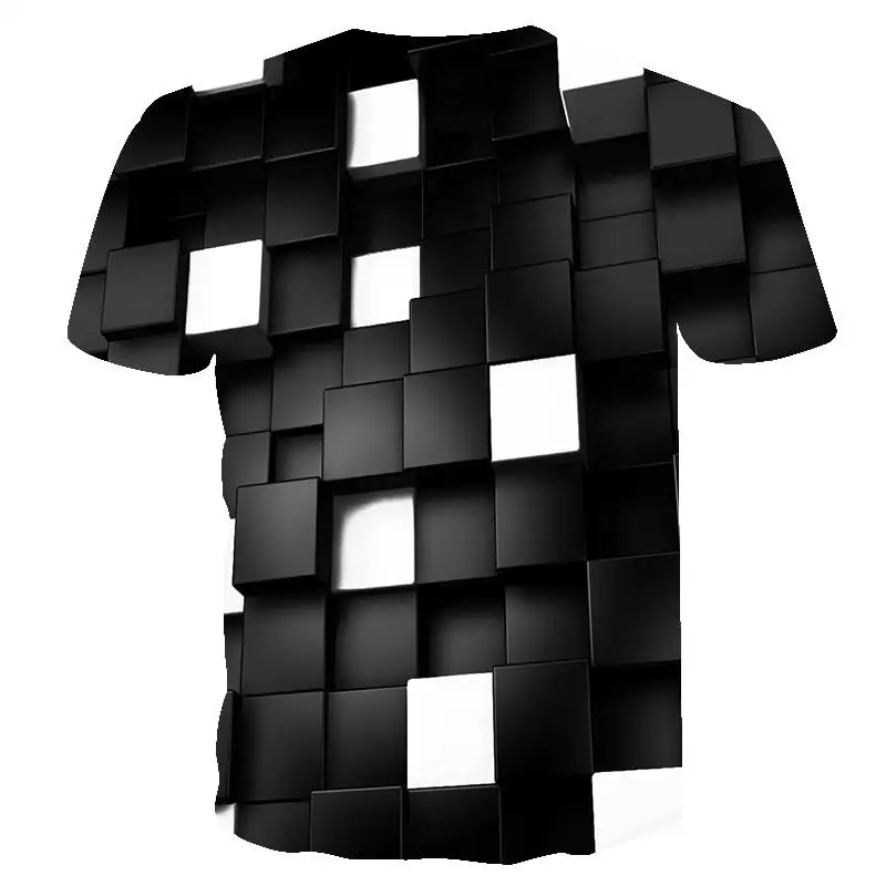 2020 latest men's T-shirt summer fashion 3D black and white plaid print T-shirt men's colorful printed short-sleeved top
2020 latest men's T-shirt summer fashion 3D black and white plaid print T-shirt men's colorful printed short-sleeved top
