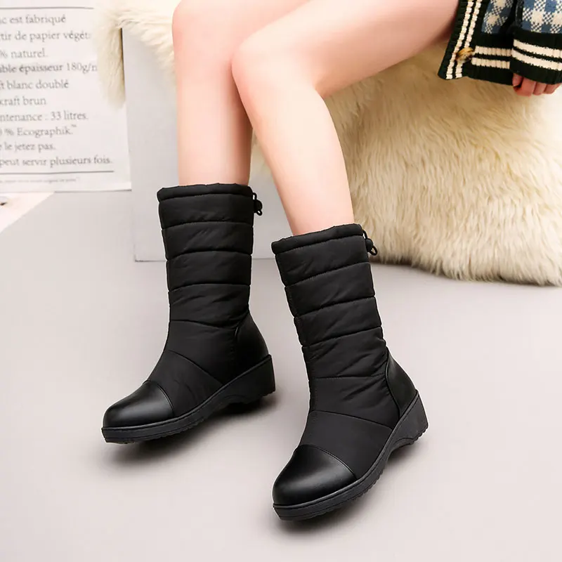 Зимние женские ботинки из искусственной кожи, плюшевые зимние сапоги, Женская водонепроницаемая обувь на танкетке, сапоги до середины икры,...
Зимние женские ботинки из искусственной кожи, плюшевые зимние сапоги, Женская водонепроницаемая обувь на танкетке, сапоги до середины икры,...