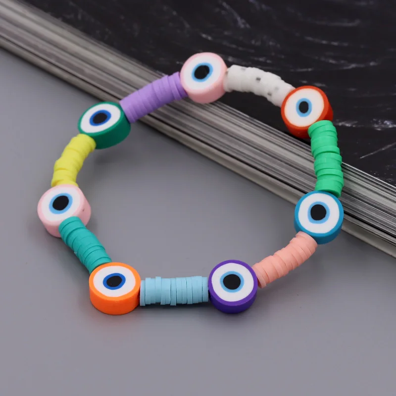 New Fashion Women's Bracelet Bohemian Handmade Jewelry Clay Beads Evil Eye Charm Bracelets Wrist Accessories
New Fashion Women's Bracelet Bohemian Handmade Jewelry Clay Beads Evil Eye Charm Bracelets Wrist Accessories