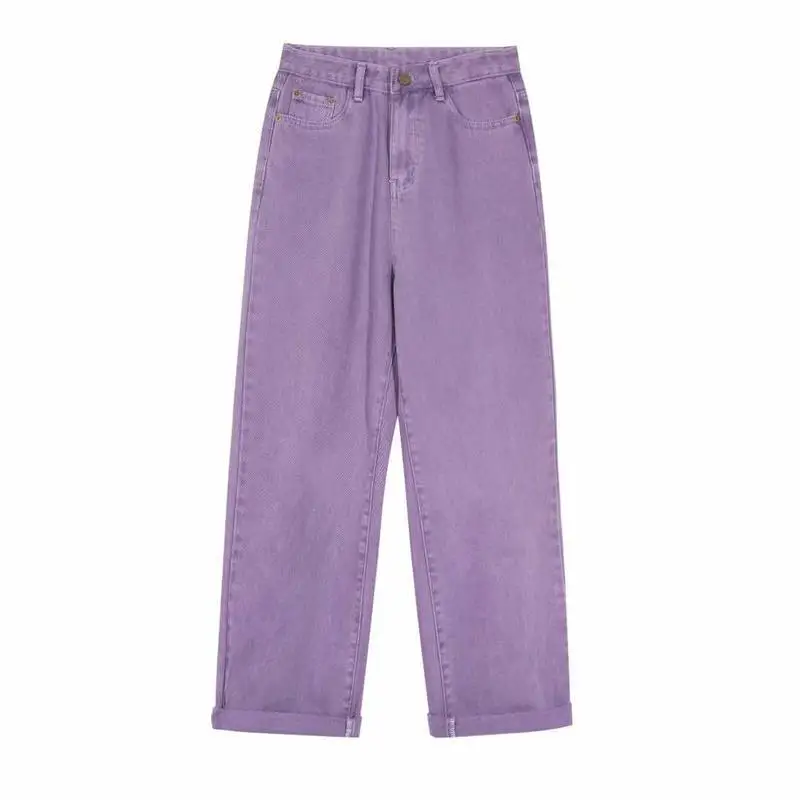Plus Size 4XL Women Jeans Solid Purple Vintage Straight Trousers Chic High Waist Korean Style Zippers Daily Spring New Chic BF
Plus Size 4XL Women Jeans Solid Purple Vintage Straight Trousers Chic High Waist Korean Style Zippers Daily Spring New Chic BF