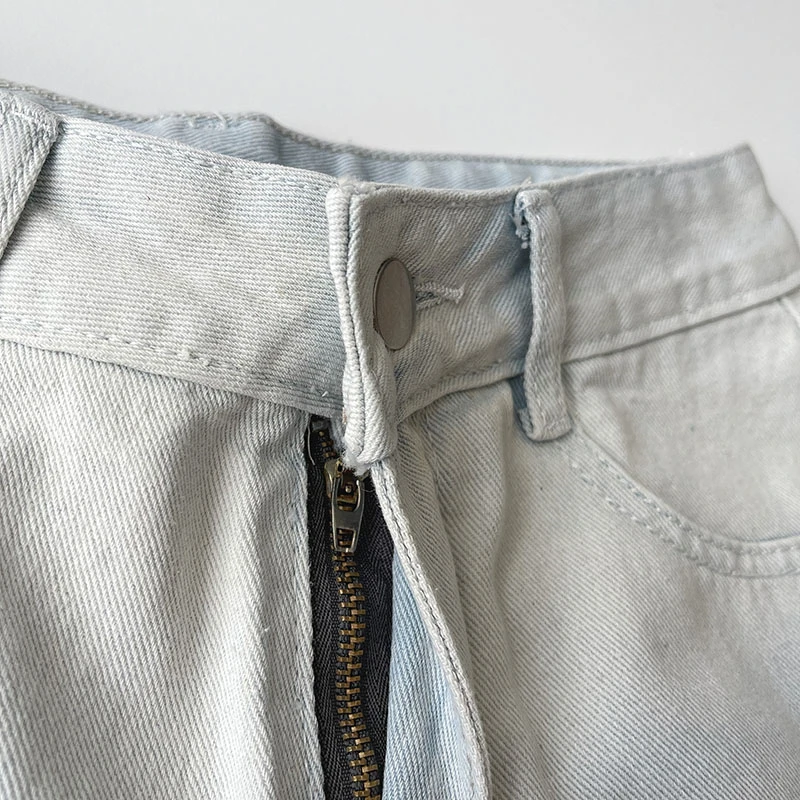 Женские короткие джинсы 2021 широкие штаны уличная одежда с высокой талией модные
