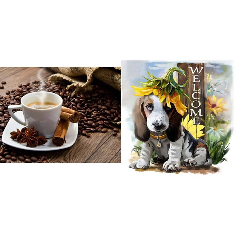 2Set Full Square Diamond DIY Diamond Painting Diamond Embroidery Rhinestone Painting, Coffee & "Welcome Puppy"
2Set Full Square Diamond DIY Diamond Painting Diamond Embroidery Rhinestone Painting, Coffee & "Welcome Puppy"