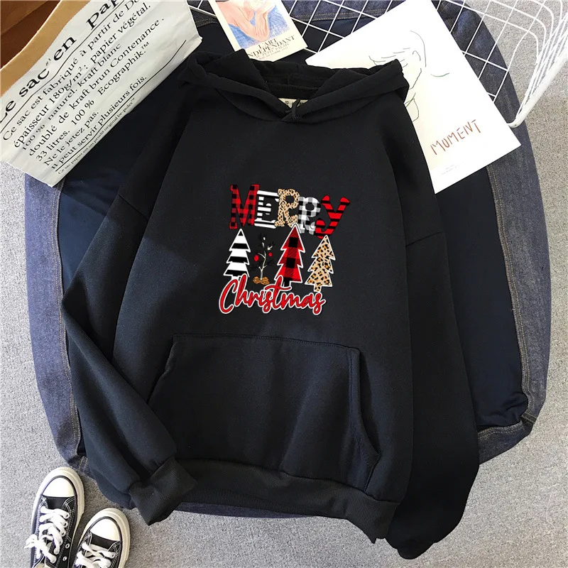 Autumn and winter new fresh cotton Christmas style printed European and American hooded men's and women's sweater
Autumn and winter new fresh cotton Christmas style printed European and American hooded men's and women's sweater