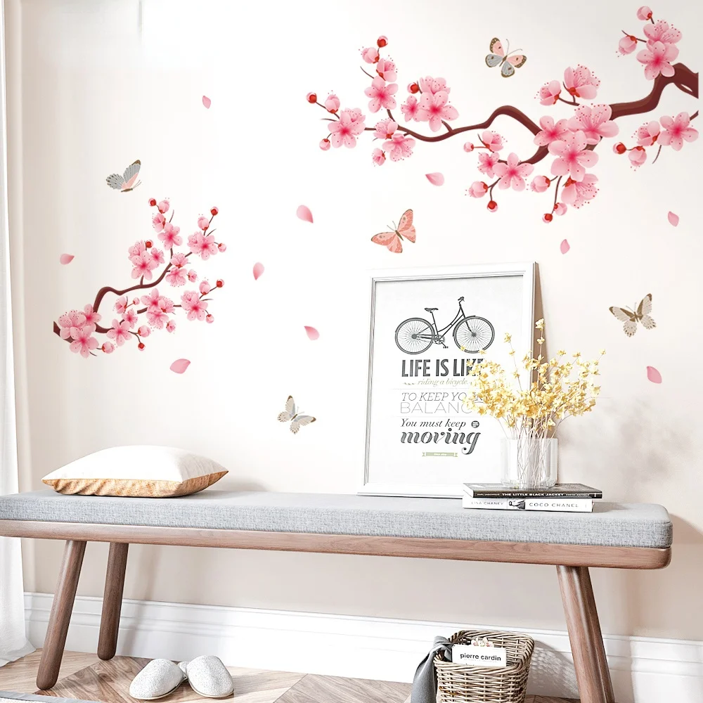 Новинка 2021, настенные наклейки из ПВХ, Переводные картинки в китайском стиле с розовыми цветами персика для украшения интерьера дома, бабоч...
Новинка 2021, настенные наклейки из ПВХ, Переводные картинки в китайском стиле с розовыми цветами персика для украшения интерьера дома, бабоч...