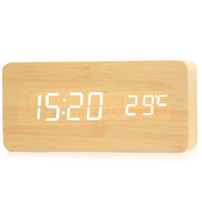Wooden LED Silent Student Electronic Alarm Clock Lazy Wooden Digital Weather Alarm Clock Unique Living Room Homedecor New II50NZ
Wooden LED Silent Student Electronic Alarm Clock Lazy Wooden Digital Weather Alarm Clock Unique Living Room Homedecor New II50NZ