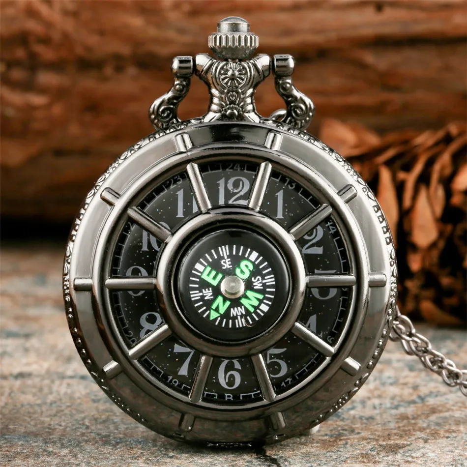 Compass Design Vintage Hollow Skeleton Pocket Watch Black Starry Round Dial Antique Pendant Clock Retro Gifts Men Women
Compass Design Vintage Hollow Skeleton Pocket Watch Black Starry Round Dial Antique Pendant Clock Retro Gifts Men Women