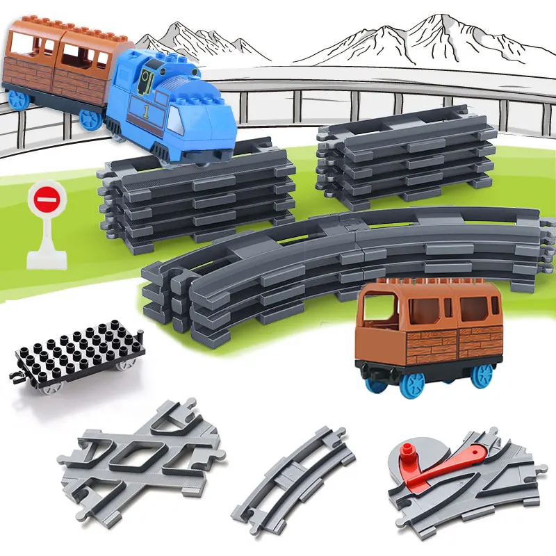 Diy Track Sets Bricks Big Size Railway Big Rail Building Block Trailer Track Accessory Car Gift DIY Child Toys Compatible Big 
Diy Track Sets Bricks Big Size Railway Big Rail Building Block Trailer Track Accessory Car Gift DIY Child Toys Compatible Big