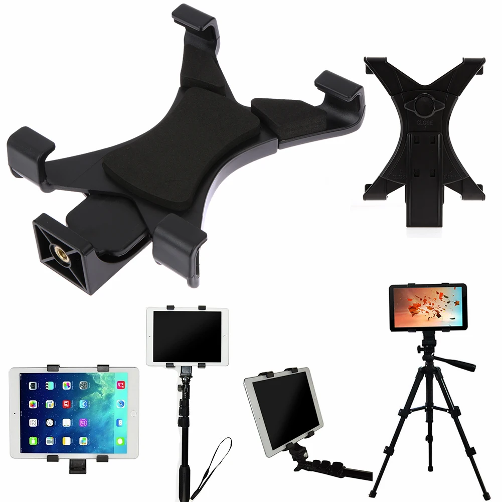 Universal Tablet Tripod Mount Clamp With 1/4"thread Adapter For 7-10.1 Ipad For Galaxy Tablet Phone Bracket Holder
Universal Tablet Tripod Mount Clamp With 1/4"thread Adapter For 7-10.1 Ipad For Galaxy Tablet Phone Bracket Holder