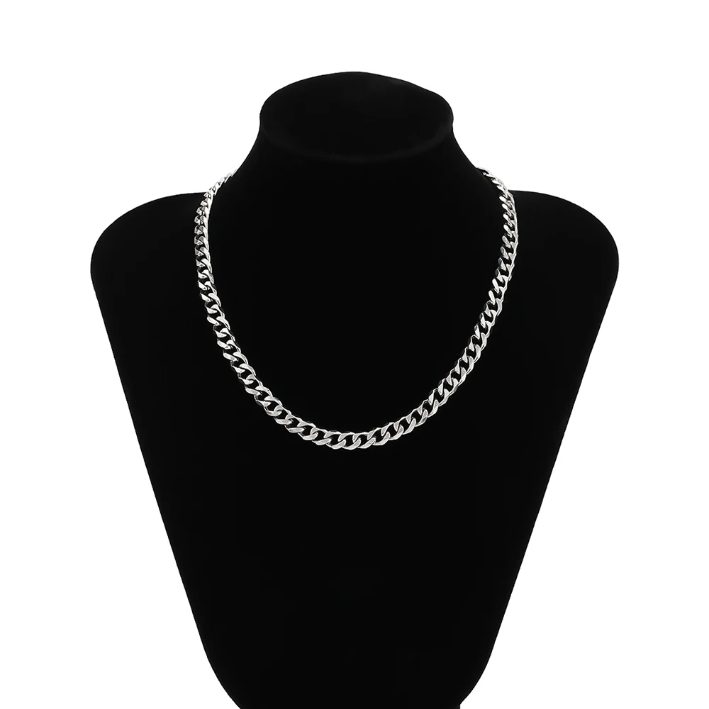 Purui Minalist Stainless Steel Cuban Chain Necklace Silver Color Punk Hip Hop Rock Men Choker Necklace for Lovers Cool Collar
Purui Minalist Stainless Steel Cuban Chain Necklace Silver Color Punk Hip Hop Rock Men Choker Necklace for Lovers Cool Collar