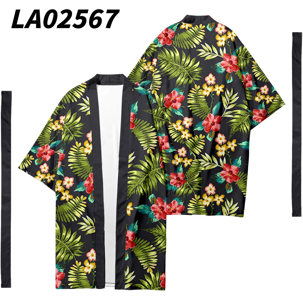 Japanese Man Samurai Clothes Floral Print Kimono With Belt Cardigan Jacket Man Hawaii Streetwear Haori Yukata
Japanese Man Samurai Clothes Floral Print Kimono With Belt Cardigan Jacket Man Hawaii Streetwear Haori Yukata