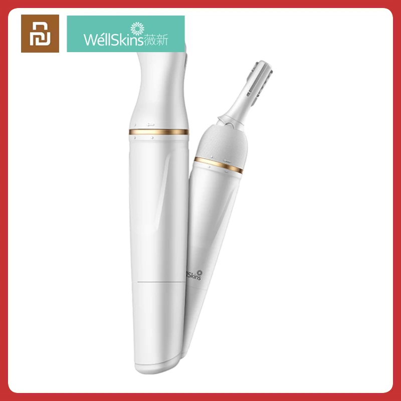 

XIAOMI Youpin Wellskins Electric Eyebrow Trimmer Eye Brow Epilator Lady Mini Shaving Portable Razors Facial Hair Remover