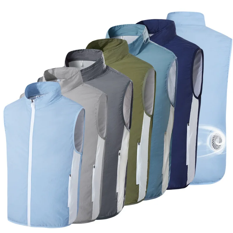 Summer Air-conditioning Vest Smart Fan Waistcoat USB Interface Charging Cooling Clothing Breathable Sun Protection Men Jackets
Summer Air-conditioning Vest Smart Fan Waistcoat USB Interface Charging Cooling Clothing Breathable Sun Protection Men Jackets