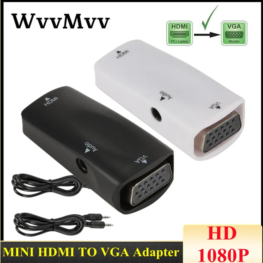 Mini HDMI Female to VGA Female Adapter 1080P FHD Audio Video HD2VGA Converter For PC Laptop HDTV Computer Projector
Mini HDMI Female to VGA Female Adapter 1080P FHD Audio Video HD2VGA Converter For PC Laptop HDTV Computer Projector