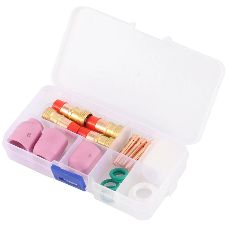 New-17X TIG Stubby Gas Lens Ceramic Nozzle+Heat Cup for WP17/18/26 2.4mm Welding Torch Collets Gas Len Welding Accessory
New-17X TIG Stubby Gas Lens Ceramic Nozzle+Heat Cup for WP17/18/26 2.4mm Welding Torch Collets Gas Len Welding Accessory