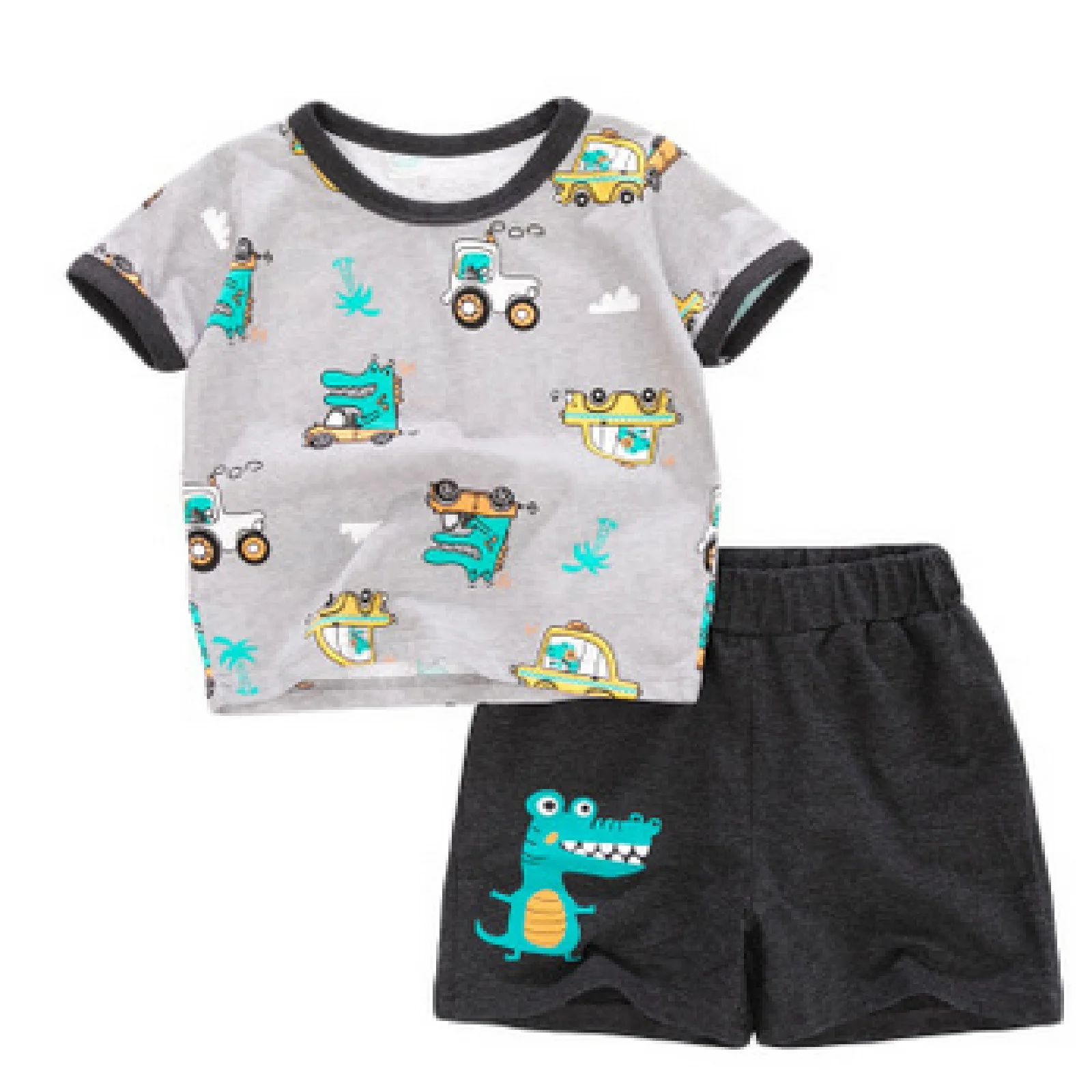 Kids Boys 2-piece Outfit Set Short Sleeve Cartoon Car Print Tops+Shorts Set for Children Boys
Kids Boys 2-piece Outfit Set Short Sleeve Cartoon Car Print Tops+Shorts Set for Children Boys