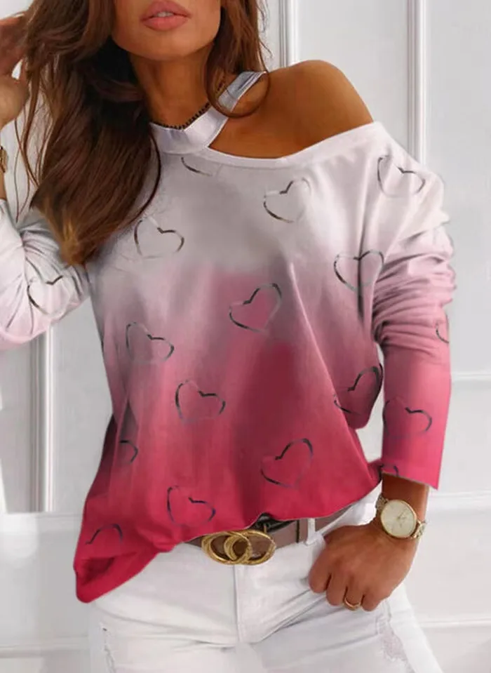 New Winter Spring Autumn Women Plus Sizes Large Big Loose Sexy Love Off Shoulder Halter Casual T Shirts Tops Full Long Sleeve
New Winter Spring Autumn Women Plus Sizes Large Big Loose Sexy Love Off Shoulder Halter Casual T Shirts Tops Full Long Sleeve