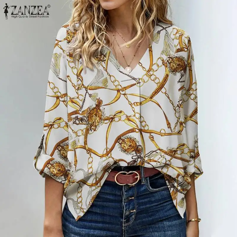 ZANZEA Women Bohemian Floral Printed Blouse Elegant V Neck Long Sleeve Shirt Casual Vintage Party Blusas OL Work Tops Tunic 
ZANZEA Women Bohemian Floral Printed Blouse Elegant V Neck Long Sleeve Shirt Casual Vintage Party Blusas OL Work Tops Tunic