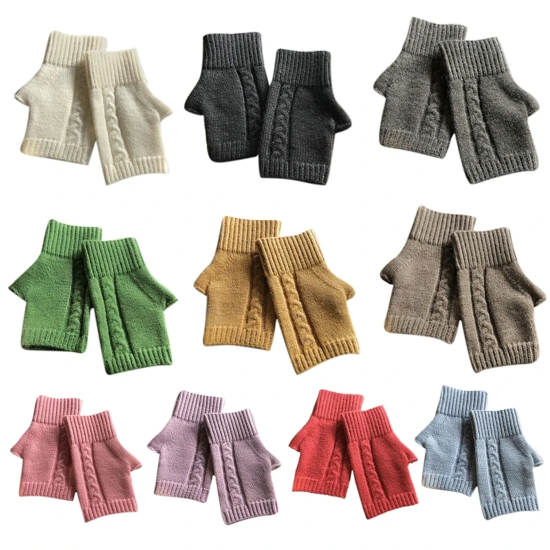Winter Warm Gloves Knitted Half Finger Gloves Soft Crochet Glove Stretchy Solid Color Mittens Fingerless Mittens
Winter Warm Gloves Knitted Half Finger Gloves Soft Crochet Glove Stretchy Solid Color Mittens Fingerless Mittens