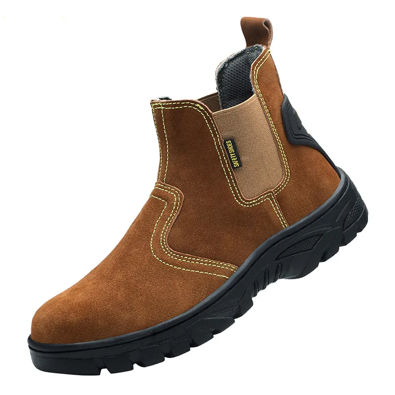 men's leisure steel toe covers work safety boots cow suede leather welder safe shoes worker chelsea boot security ankle botas
men's leisure steel toe covers work safety boots cow suede leather welder safe shoes worker chelsea boot security ankle botas
