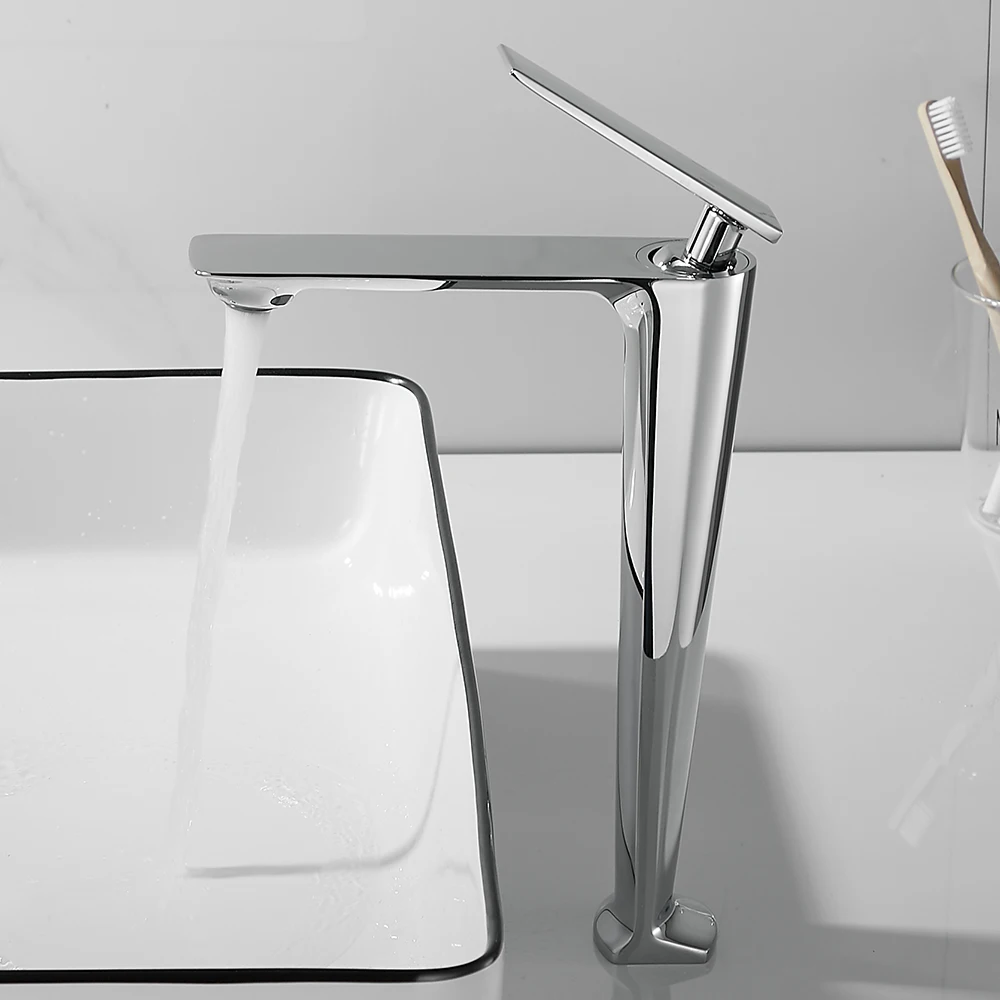 2021Design Tall Bathroom Basin Faucet Black/Chrome Single Lever Hot and Cold Basin Faucet Sink Tap Basin Mixer Water Tap Decked
2021Design Tall Bathroom Basin Faucet Black/Chrome Single Lever Hot and Cold Basin Faucet Sink Tap Basin Mixer Water Tap Decked