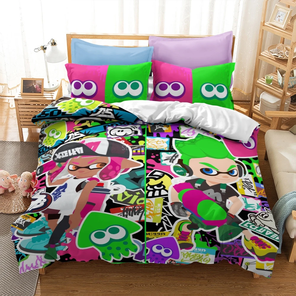 Fashion Splatoon Spraying-up Young Girls 3D Cartoon Bedding Set Duvet Cover Pillowcases Bedclothes Twin Full Queen King Size
Fashion Splatoon Spraying-up Young Girls 3D Cartoon Bedding Set Duvet Cover Pillowcases Bedclothes Twin Full Queen King Size