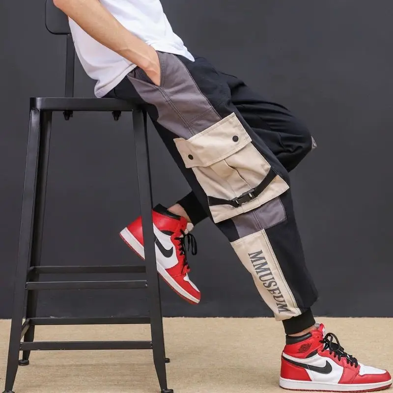 2020 Brand New Hip Hop Cargo Pants Highstreet Color Block Contrast Sweatpants Regular Drawstring Men Joggers Streetwear
2020 Brand New Hip Hop Cargo Pants Highstreet Color Block Contrast Sweatpants Regular Drawstring Men Joggers Streetwear