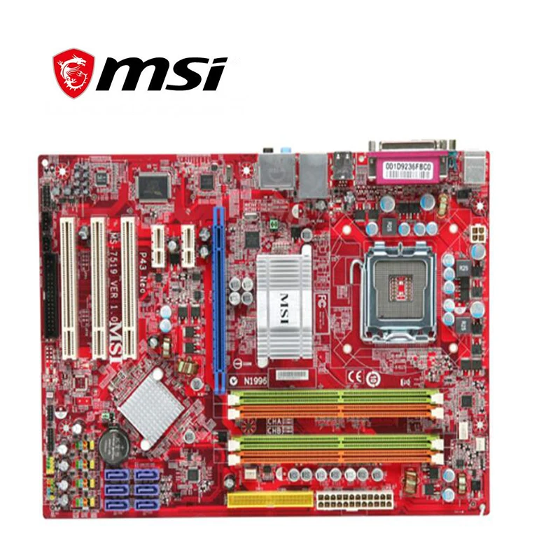 Для MSI P43 Neo F материнская плата LGA 775 DDR2 16GB для Intel настольная SATA II PCI E X16