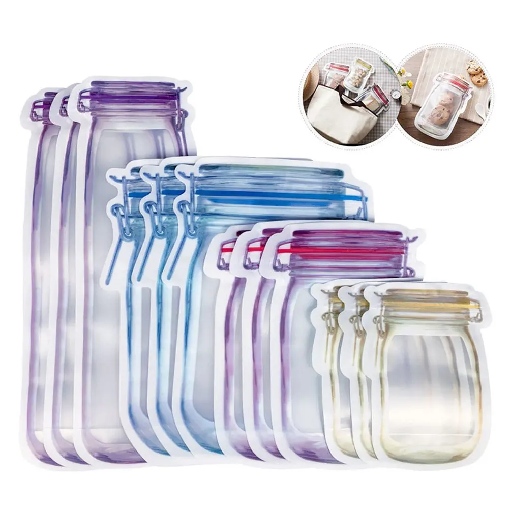 10Pcs Reusable Sealed Bag Kitchen Food Organizer Mason Jar Bags Nuts Candy Cookies Seal Fresh Food Storage Bag Portable Sealing
10Pcs Reusable Sealed Bag Kitchen Food Organizer Mason Jar Bags Nuts Candy Cookies Seal Fresh Food Storage Bag Portable Sealing