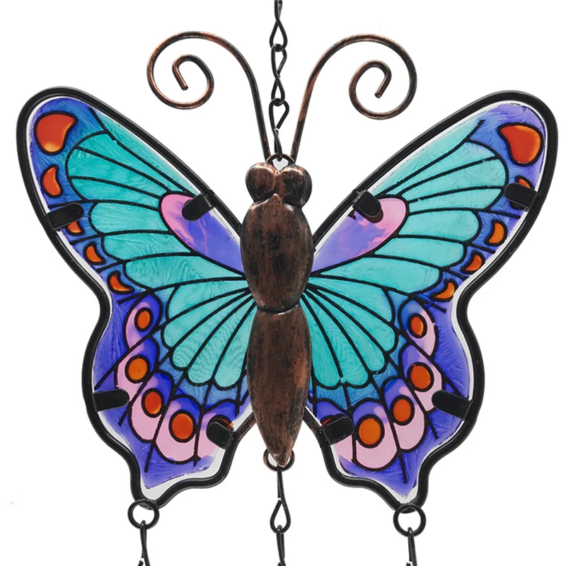 1PC Blue Green Yellow Butterfly Wind Chime Wrought Iron Painted Glass Bell Metal Pendant Creative Home Decoration Tapestries
1PC Blue Green Yellow Butterfly Wind Chime Wrought Iron Painted Glass Bell Metal Pendant Creative Home Decoration Tapestries