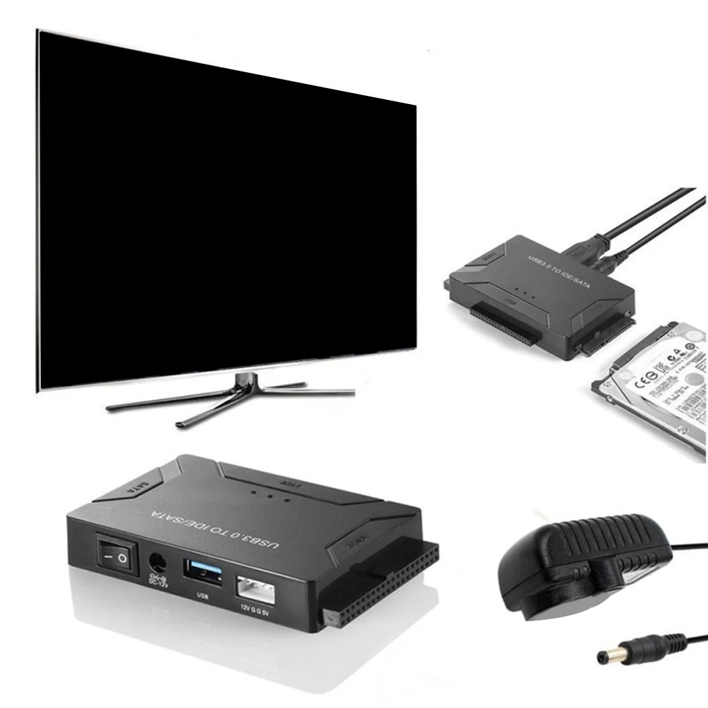 

Переходник SATA-USB IDE, кабель USB 3,0 Sata 3 для жестких дисков 2,5 3,5, HDD SSD, конвертер IDE SATA, высокоскоростной адаптер с европейской вилкой