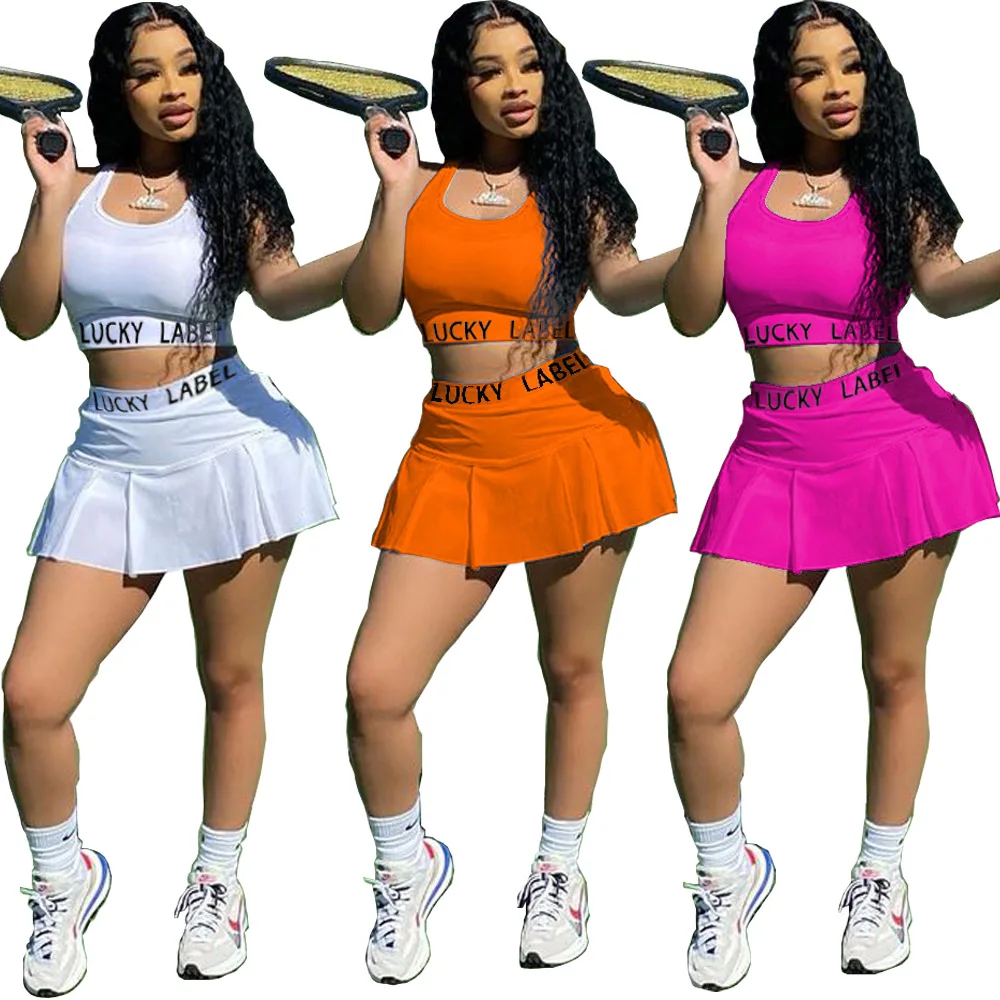 2021 Summer New Hot Two-Piece Sexy Solid Color Vest Top Casual Sports Nightclub Club Skirt
2021 Summer New Hot Two-Piece Sexy Solid Color Vest Top Casual Sports Nightclub Club Skirt