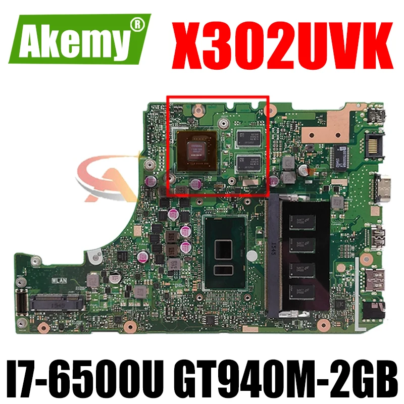 Akemy X302UVK For Asus X302UJ X302U X302UV X302UA_UJ laptop motherboard I7-6500U GT940M-2GB RAM-4GB DDR3 90NB0BM0-R00030
Akemy X302UVK For Asus X302UJ X302U X302UV X302UA_UJ laptop motherboard I7-6500U GT940M-2GB RAM-4GB DDR3 90NB0BM0-R00030