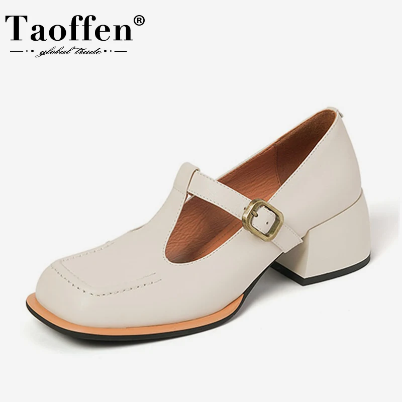 Taoffen/Размеры 33-40; Обувь из натуральной кожи; Женские туфли-лодочки на толстом каблуке с пряжкой на ремешке; Уличная модная весенняя женская о...
Taoffen/Размеры 33-40; Обувь из натуральной кожи; Женские туфли-лодочки на толстом каблуке с пряжкой на ремешке; Уличная модная весенняя женская о...