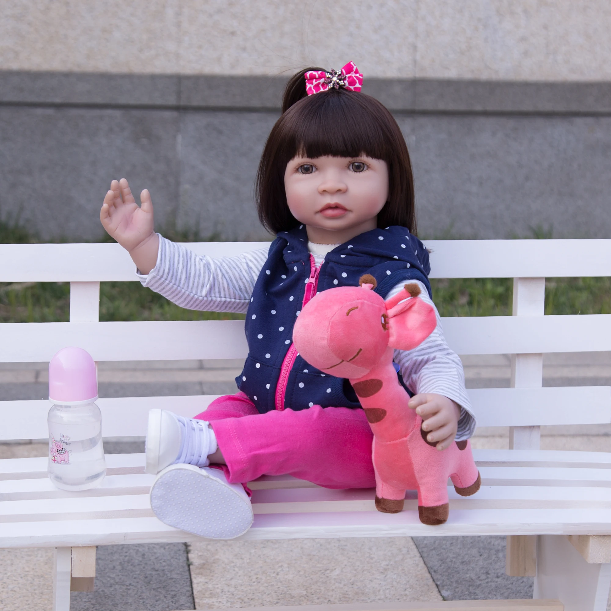 KEIUMI New Arrival Collect 24 Inch Reborn Bebe Dolls Style Soft Silicone Babies Doll Children's Day Birthday Play Gifts | Игрушки и