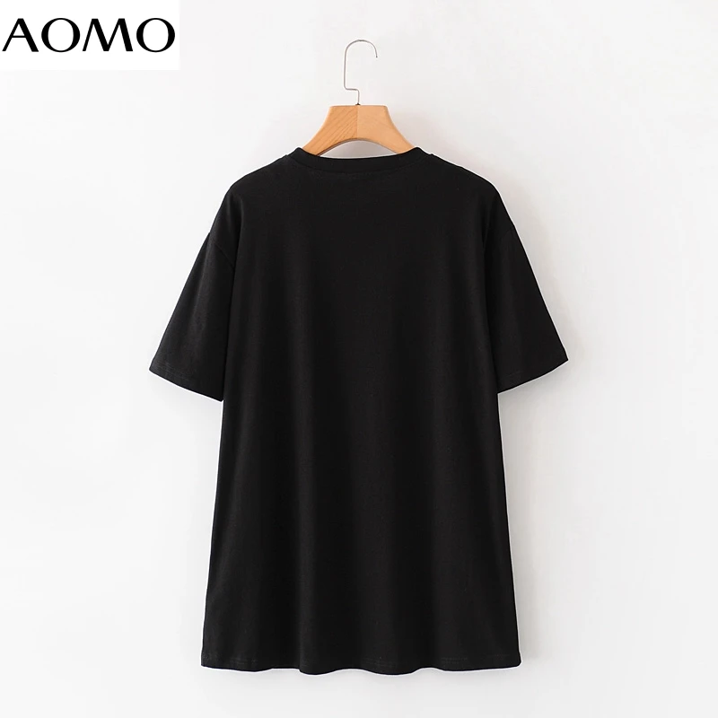 AOMO women vintage print loose T shirt short sleeve O neck tees ladies casual tee shirt street wear top 2M25A
AOMO women vintage print loose T shirt short sleeve O neck tees ladies casual tee shirt street wear top 2M25A