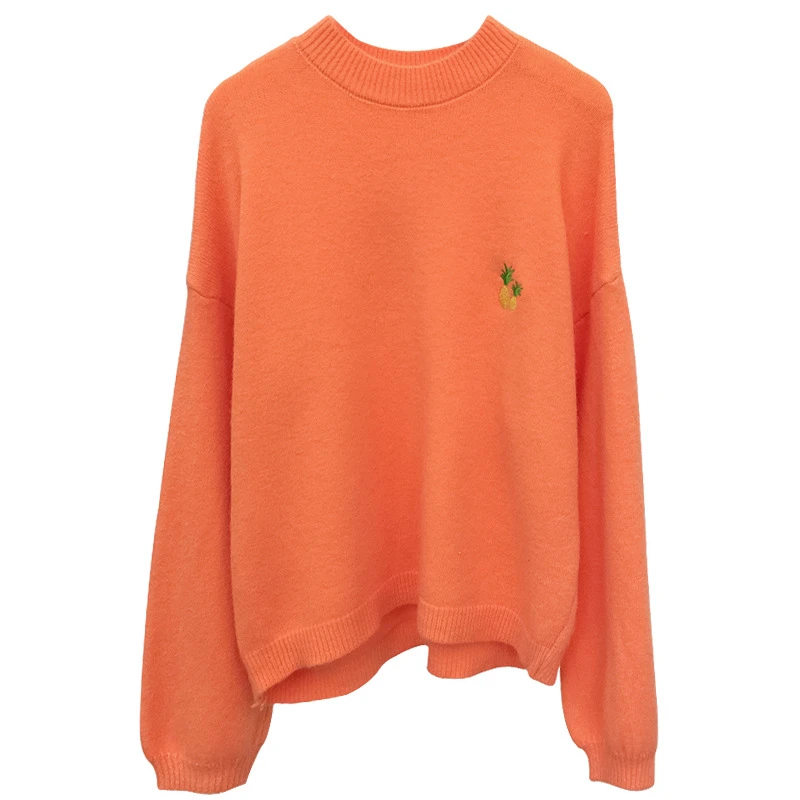 Fruit Embroidery O-Neck Long Sleeve Women Sweater Casual Loose White Strawberry Embroidery Knitwear Pullover For Women
Fruit Embroidery O-Neck Long Sleeve Women Sweater Casual Loose White Strawberry Embroidery Knitwear Pullover For Women