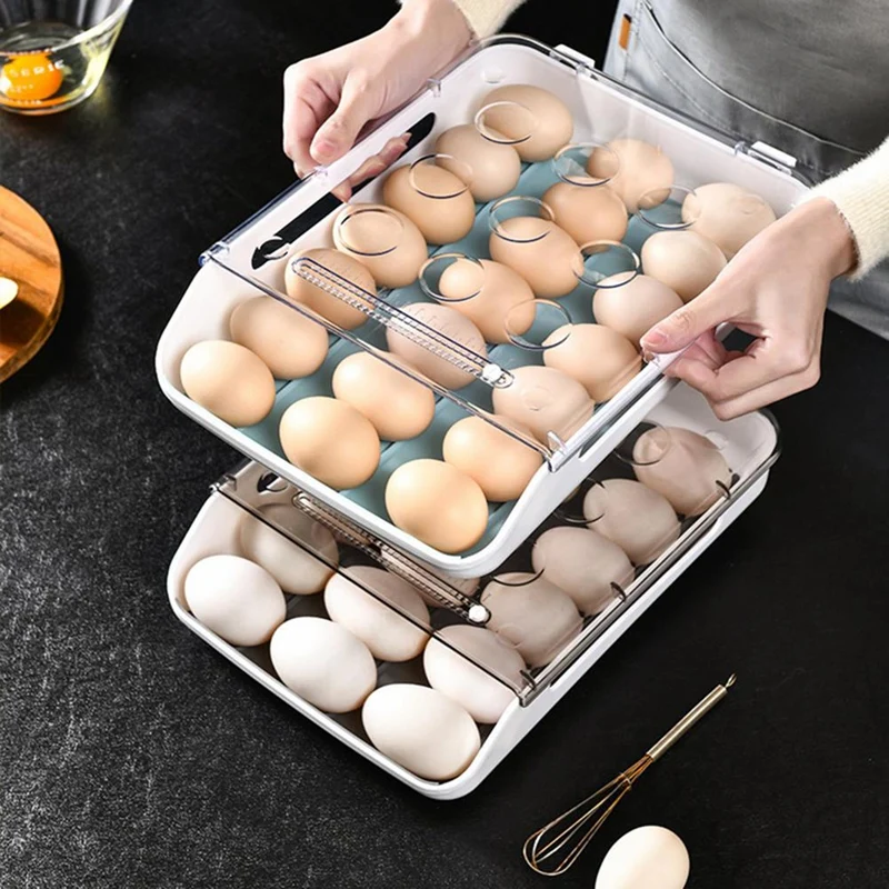 21 Grid Egg Rack Holder Automatic Rolling Egg Container Stackable Egg Storage Tray Kitchen Fridge Egg Storage Box
21 Grid Egg Rack Holder Automatic Rolling Egg Container Stackable Egg Storage Tray Kitchen Fridge Egg Storage Box