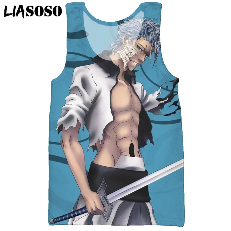 LIASOSO 3D Print Men's Japan Anime Bleach Streetwear Clothing Fashion Vest Sleeveless Hip Hop Summer Casual Harajuku Tank Tops 
LIASOSO 3D Print Men's Japan Anime Bleach Streetwear Clothing Fashion Vest Sleeveless Hip Hop Summer Casual Harajuku Tank Tops