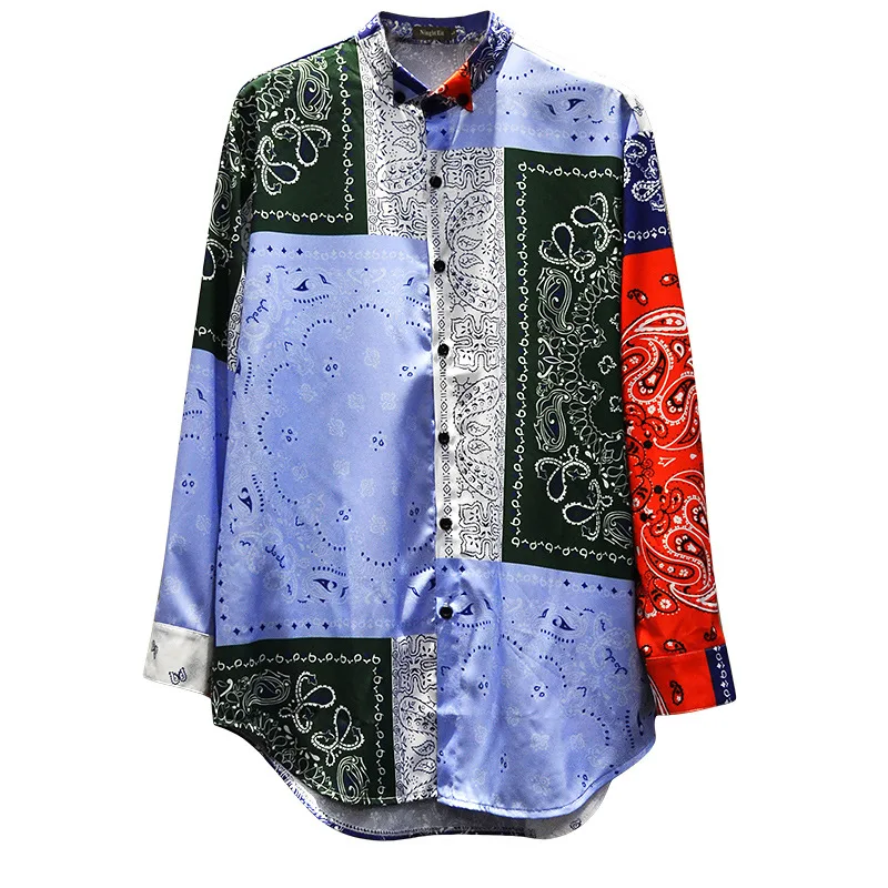 Men Clothing 2021 Spring/Summer New Men's Mid-length Long-sleeved Shirt Hip-hop Fashion Casual Shirt Camisas Para Hombre 
Men Clothing 2021 Spring/Summer New Men's Mid-length Long-sleeved Shirt Hip-hop Fashion Casual Shirt Camisas Para Hombre
