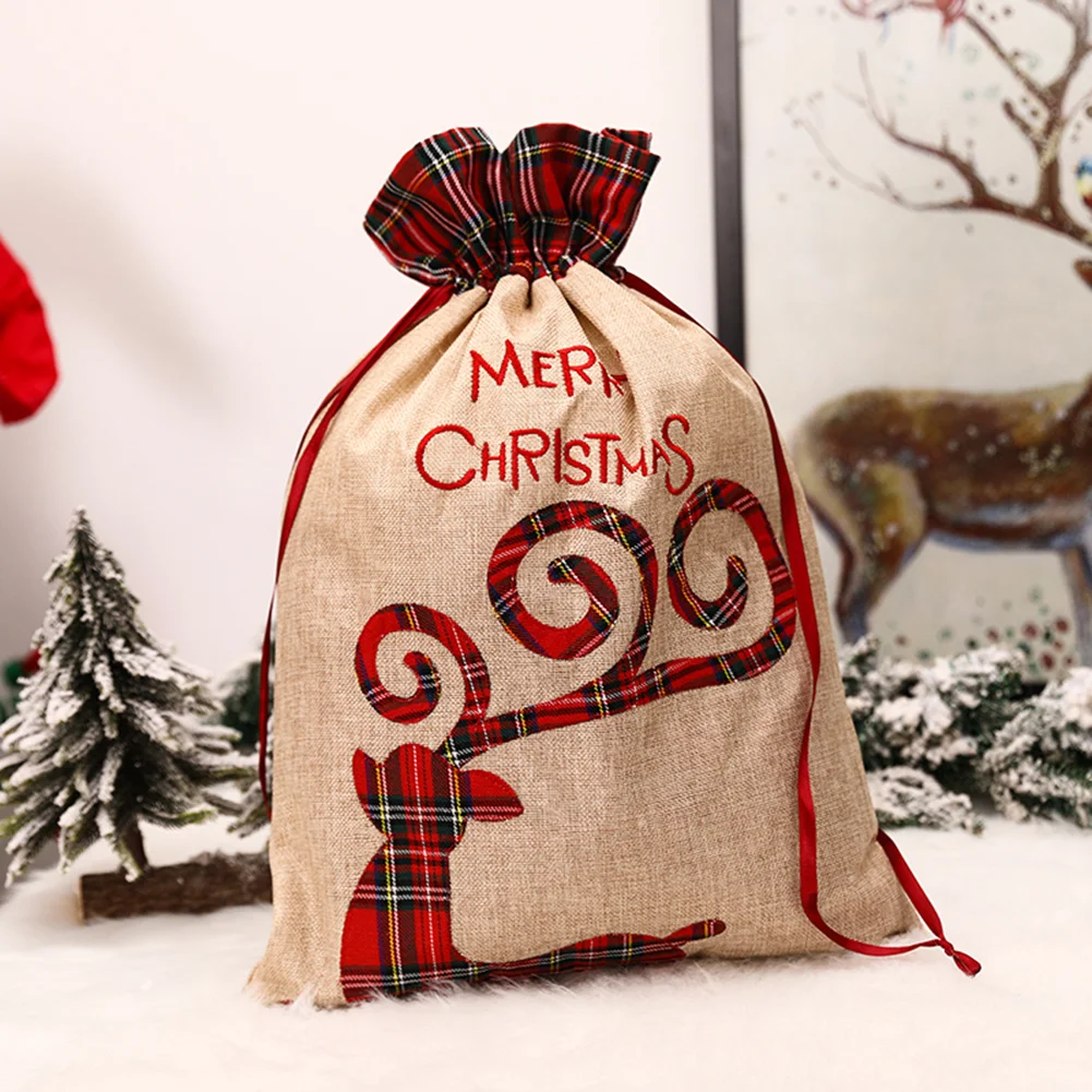 2021 New Christmas Candy Bag Lattice Side Drawstring Pocket Linen Sack Small Object Gifts Storage Bag Christmas Ornaments
2021 New Christmas Candy Bag Lattice Side Drawstring Pocket Linen Sack Small Object Gifts Storage Bag Christmas Ornaments