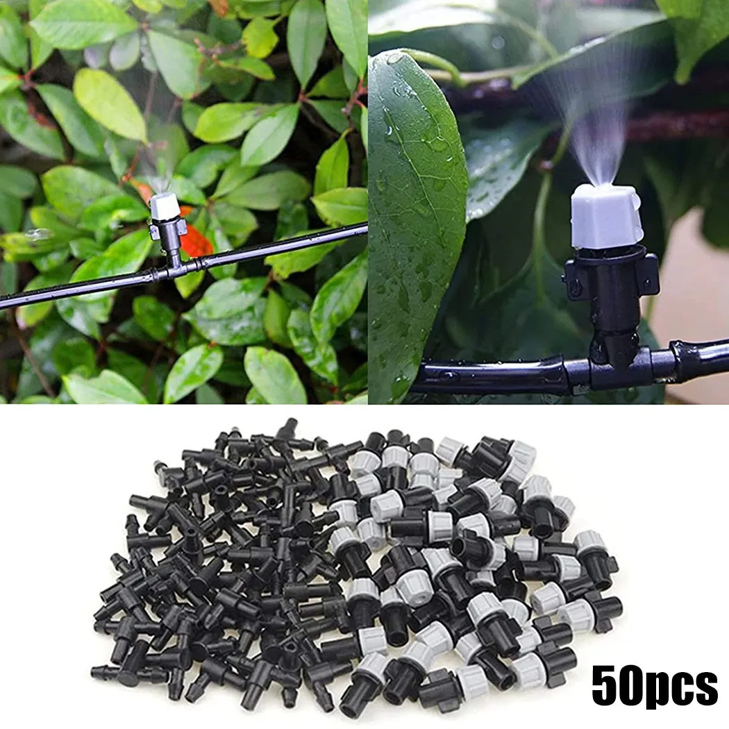 50Pcs Irrigation Adjustable Dripper Atomization Connection Tee Joint Water Irrigation Drip Garden Irrigation Kit
50Pcs Irrigation Adjustable Dripper Atomization Connection Tee Joint Water Irrigation Drip Garden Irrigation Kit