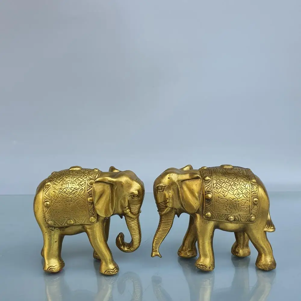 Home Decor 6"Chinese Seikos Bronze Baby elephant statue A pair African elephant Gatekeeper Implication Safe and auspicious
Home Decor 6"Chinese Seikos Bronze Baby elephant statue A pair African elephant Gatekeeper Implication Safe and auspicious