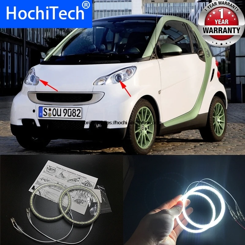 HochiTech for Smart Fortwo W451 Mk2 2008-2014 Ultra bright SMD white LED angel eyes 2600LM 12V halo ring kit daytime light DRL
HochiTech for Smart Fortwo W451 Mk2 2008-2014 Ultra bright SMD white LED angel eyes 2600LM 12V halo ring kit daytime light DRL