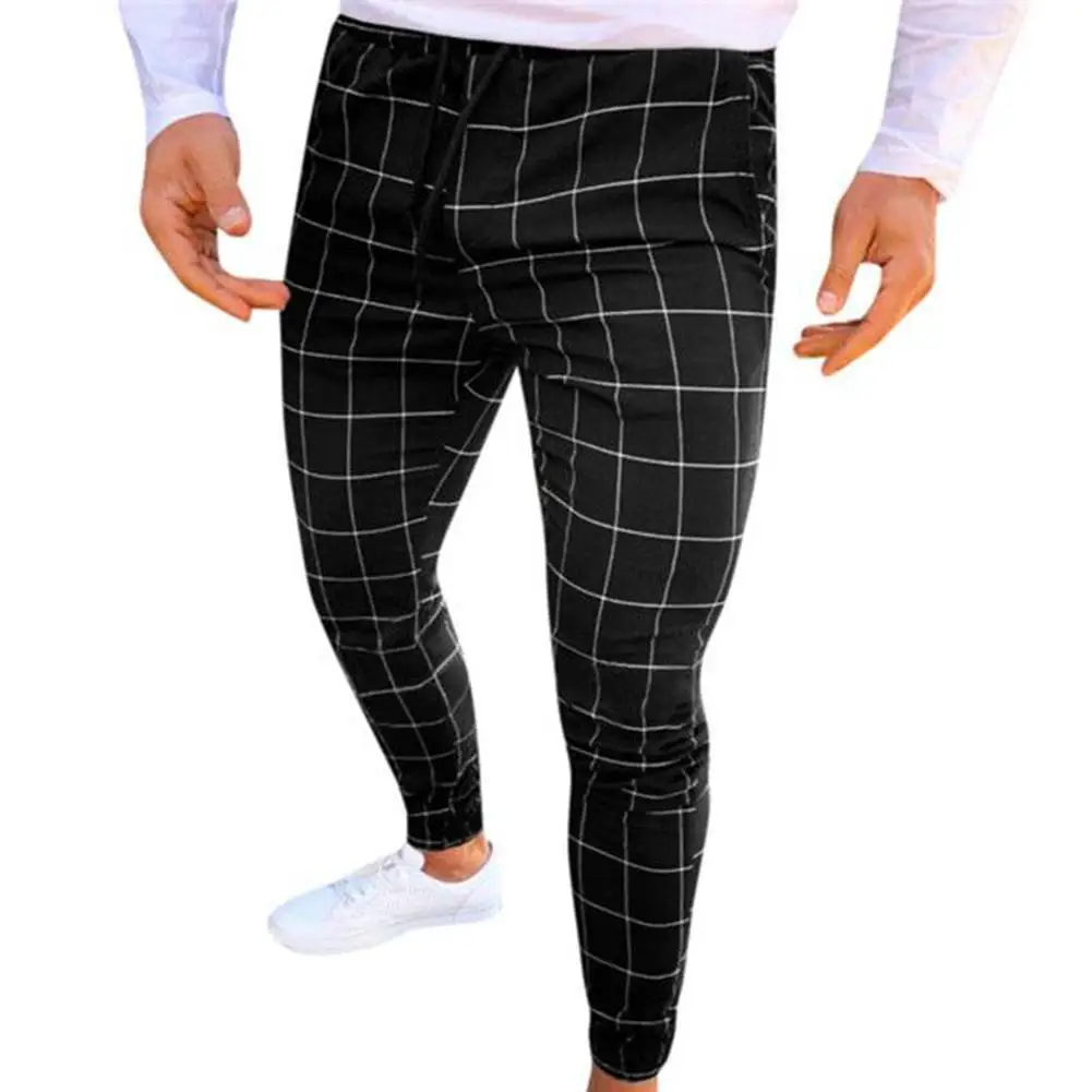 Fashion Outdoor Gym Pants Men Plaid Print Drawstring Elastic Casual Slim-Fit Pencil Pants Trousers Long Stretch Casual Pants
Fashion Outdoor Gym Pants Men Plaid Print Drawstring Elastic Casual Slim-Fit Pencil Pants Trousers Long Stretch Casual Pants