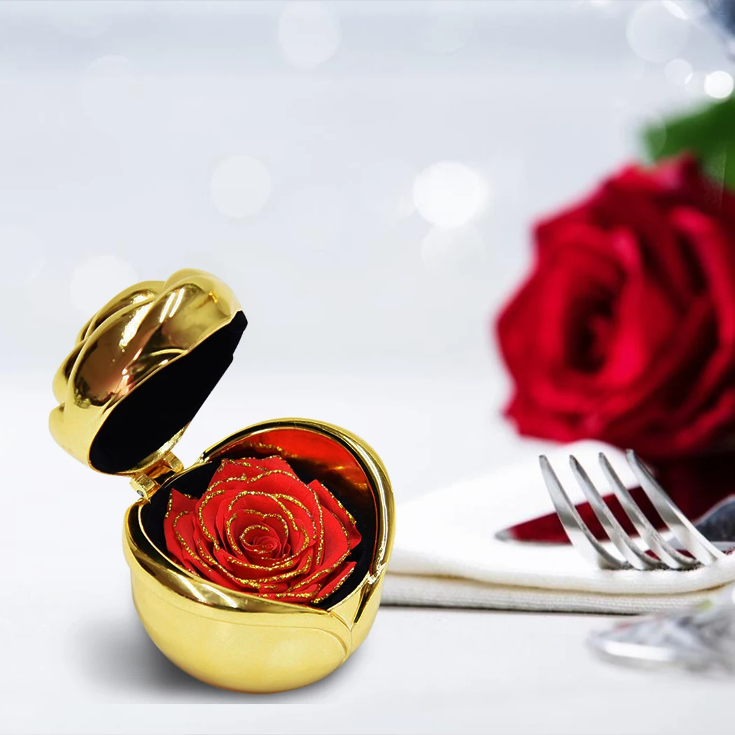 Artificial Flower Alloy Decorative Artificial Rose Flower Fake Flower Ring Box 
Artificial Flower Alloy Decorative Artificial Rose Flower Fake Flower Ring Box