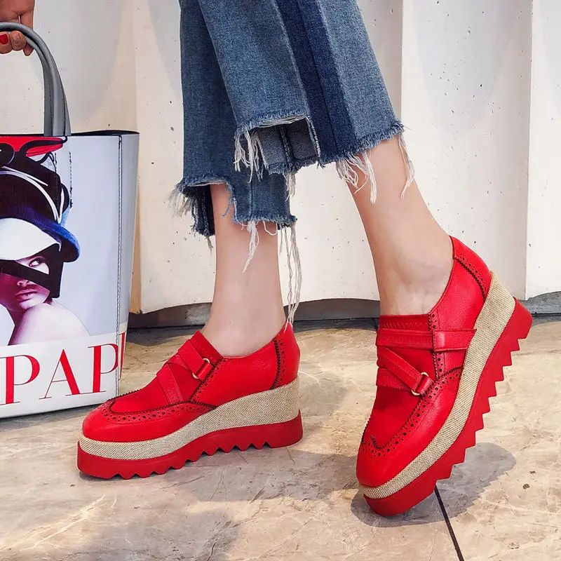 FEDONAS Elegant Round Toe Women Shoes Wedged Platforms Flats Shoes 2020 Basic Casual Genuine Leather Spring Summer Shoes Woman
FEDONAS Elegant Round Toe Women Shoes Wedged Platforms Flats Shoes 2020 Basic Casual Genuine Leather Spring Summer Shoes Woman