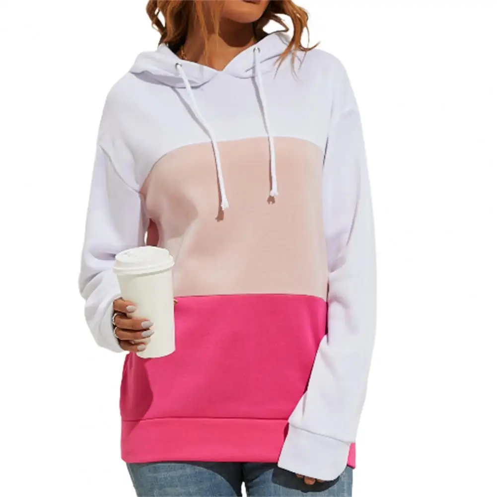 New Ladies Casual Hoodie Three-color Stitching All Match Winter Color Contrast Hooded Sweatshirt Pullover Tops Daily Streetwear 
New Ladies Casual Hoodie Three-color Stitching All Match Winter Color Contrast Hooded Sweatshirt Pullover Tops Daily Streetwear