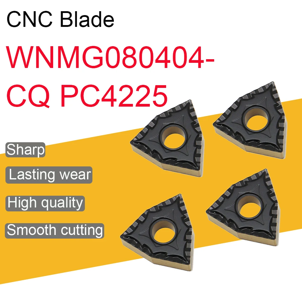10PCS WNMG080404-CQ PC4225 Carbide Inserts High Quality WNMG 080404 Blade CNC Lathe Tool Machine External Turning Tools
10PCS WNMG080404-CQ PC4225 Carbide Inserts High Quality WNMG 080404 Blade CNC Lathe Tool Machine External Turning Tools